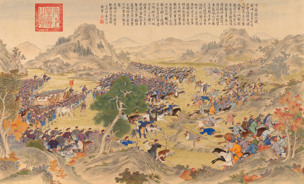 Detail of The Battle of Qurman (The Great Victory of Qurman), c. 1766 by Anonymous