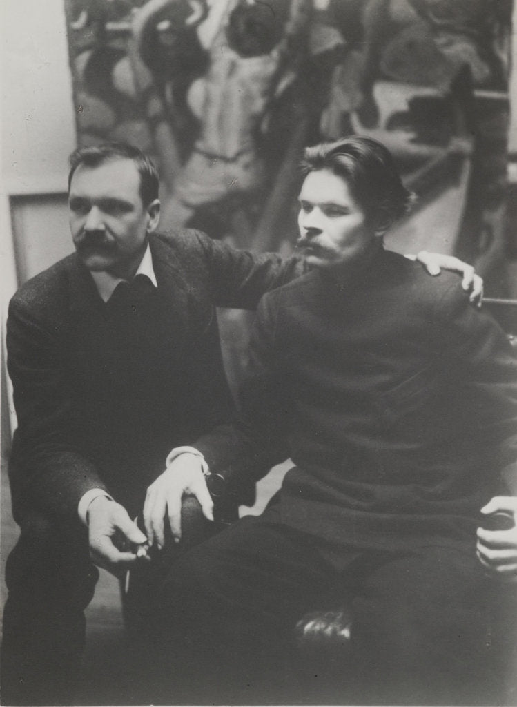 Detail of Akseli Gallen-Kallela and Maxim Gorky in Helsinki, c. 1905 by Anonymous