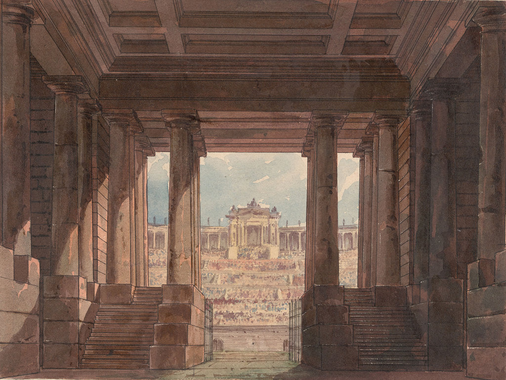 Detail of Set design for the Opera Poliuto by Gaetano Donizetti by Anonymous