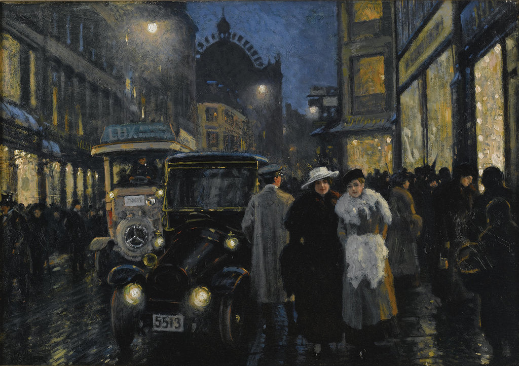 Detail of An evening stroll on the boulevard by Anonymous