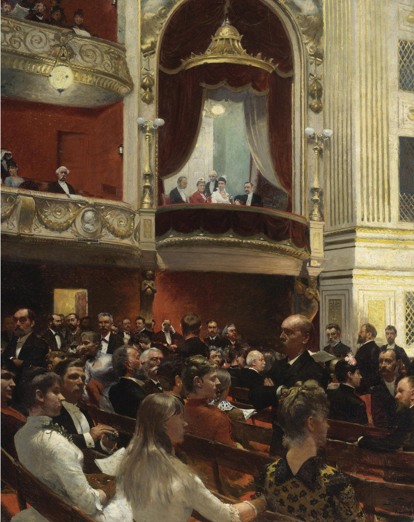 Detail of An Evening at the Royal Theatre, Copenhagen, 1887-1888 by Anonymous