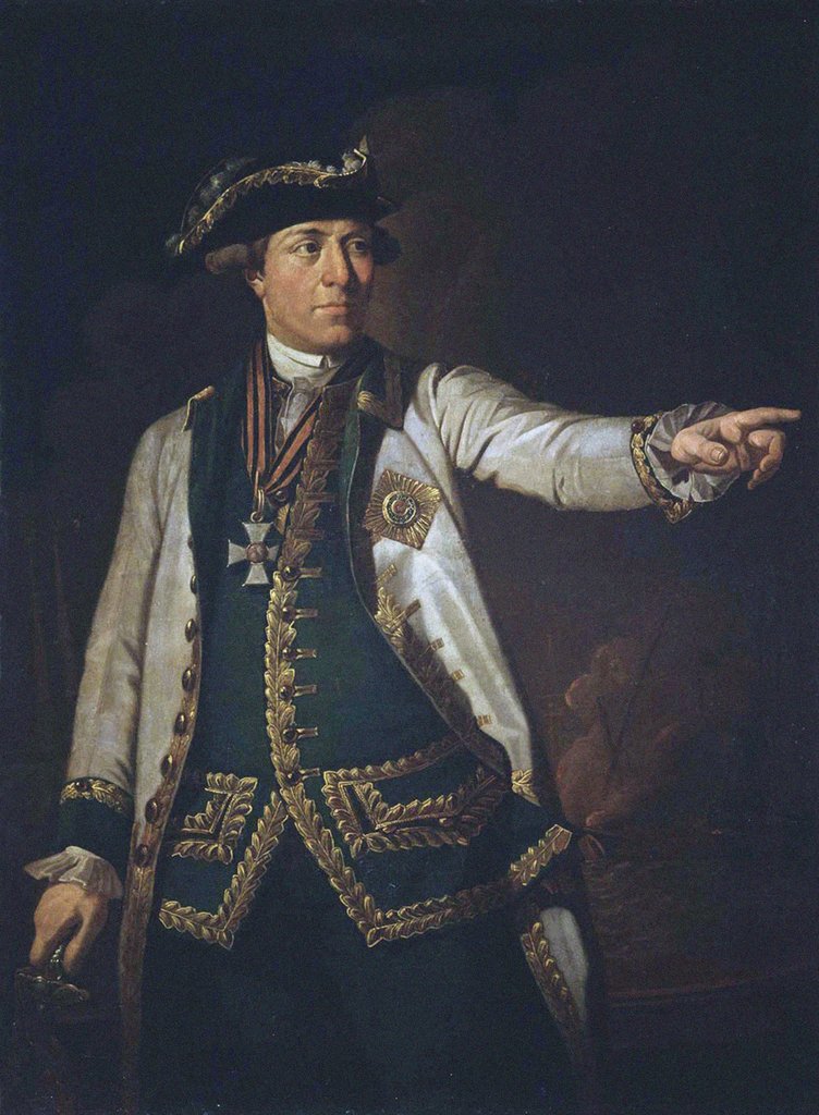Detail of Portrait of Admiral Samuel Greig, 1773 by Anonymous
