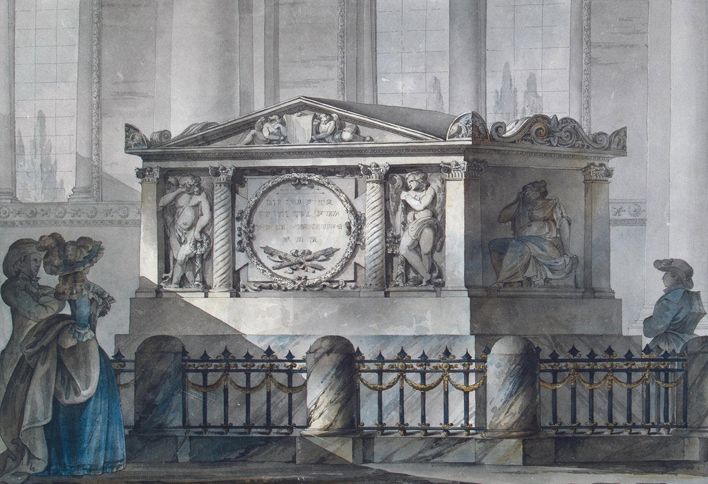 Detail of Tomb of Admiral Samuel Greig at the Cathedral Hill, Tallinn, 1790s by Anonymous