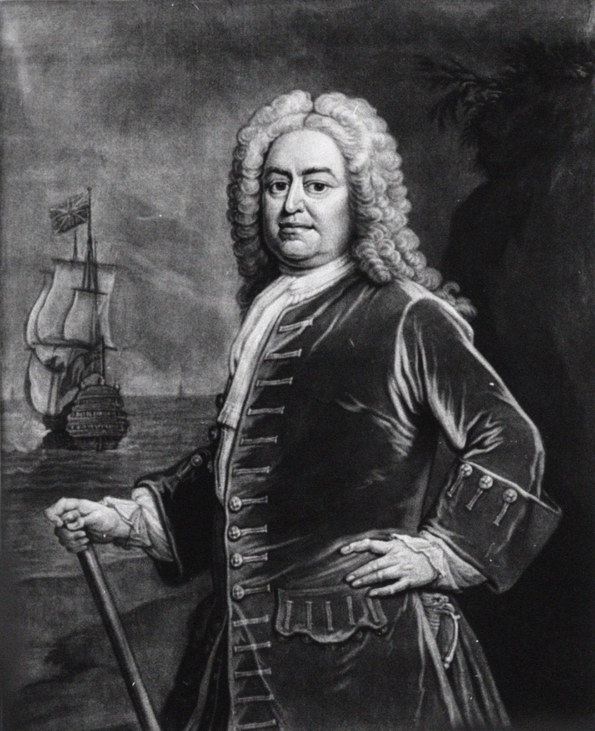 Detail of Portrait of Admiral Sir John Norris by Anonymous