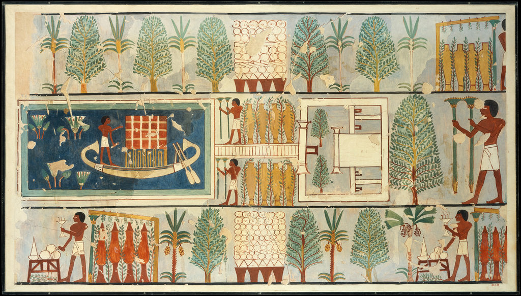 Detail of Funeral Ritual in a Garden. The tomb of Minnakht, Thebes, New Kingdom, 18th Dynasty, ca. 1479-1425 B by Anonymous