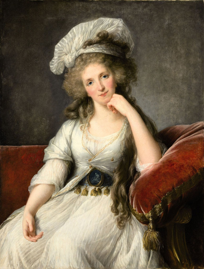Detail of Louise Marie Adélaïde de Bourbon-Penthièvre, Duchess of Orléans, 1789 by Anonymous