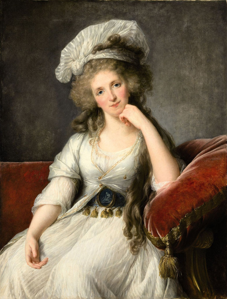 Detail of Louise Marie Adélaïde de Bourbon-Penthièvre, Duchess of Orléans, 1789 by Anonymous