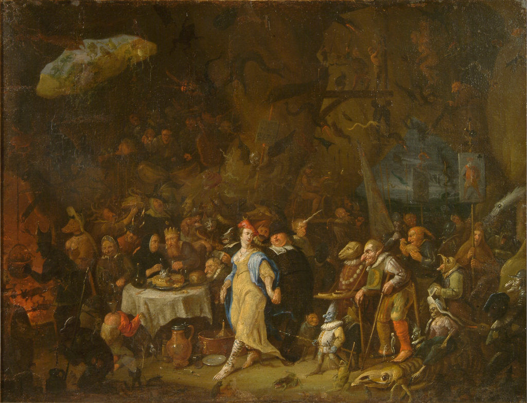 Detail of Luther in Hell, um 1700 by Anonymous