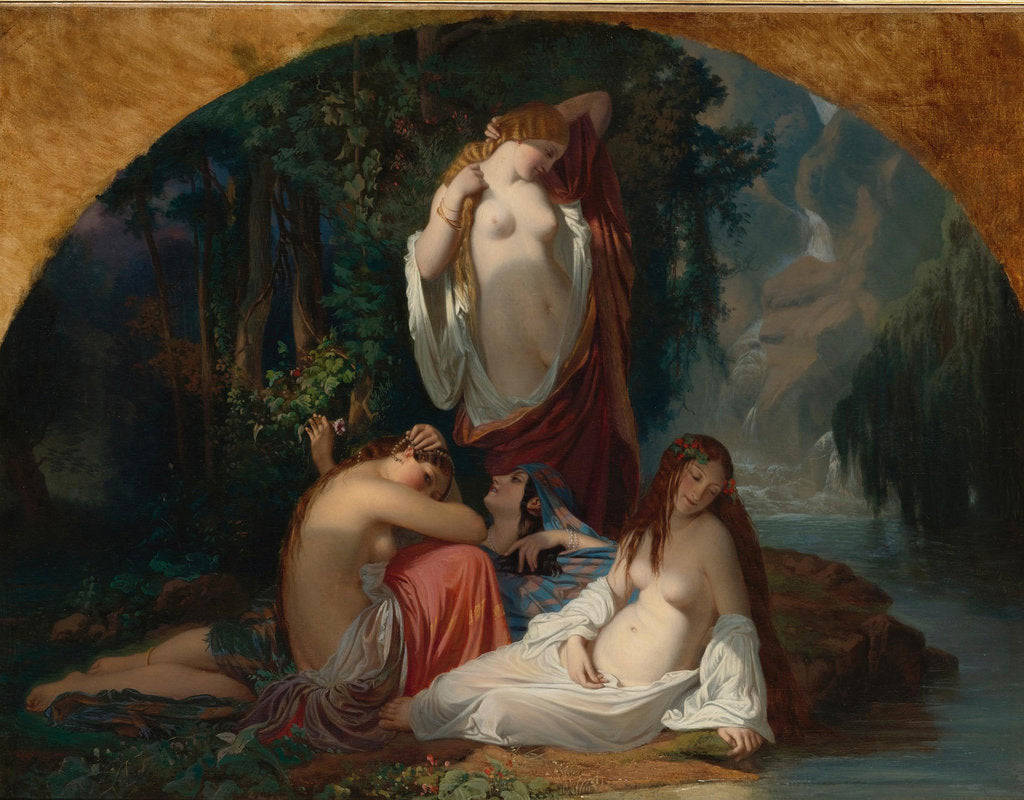 Detail of Les baigneuses (Les filles de la source), ca 1842 by Anonymous