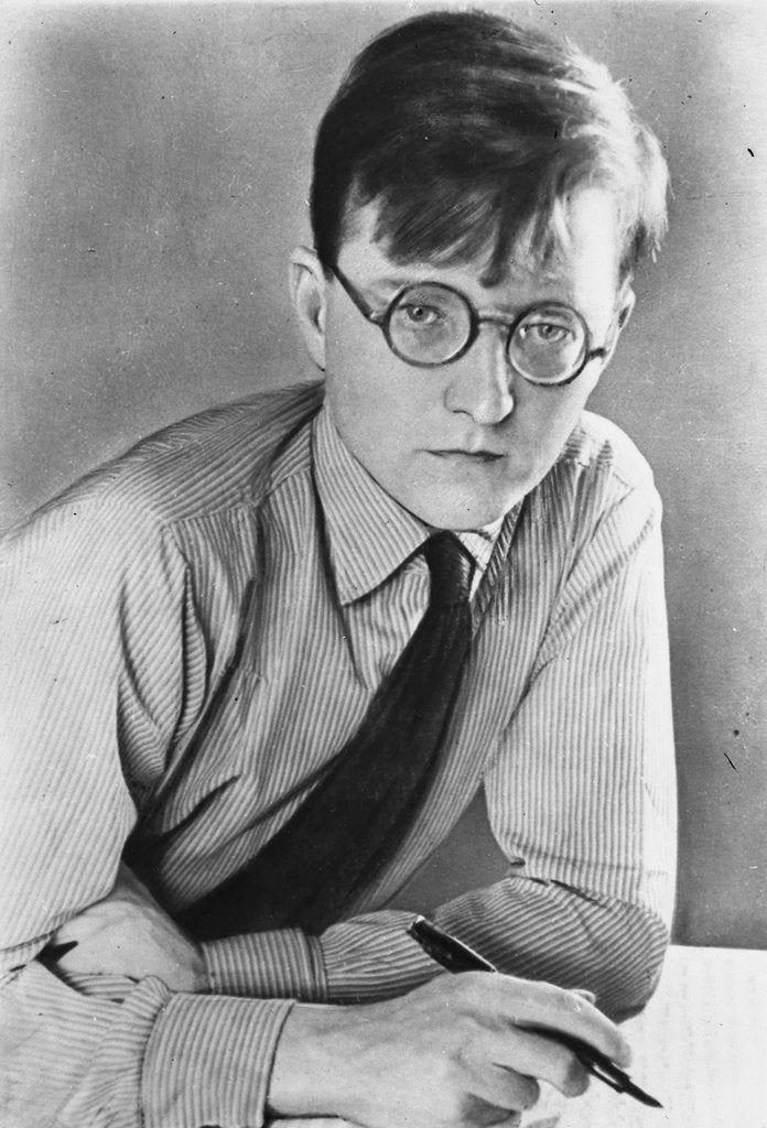 Detail of Portrait of the composer Dmitri Shostakovich by Anonymous