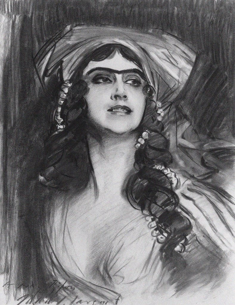 Detail of Portrait of the Ballet dancer Tamara Karsavina as Thamar in the ballet Thamar by M.A. Ba by Anonymous