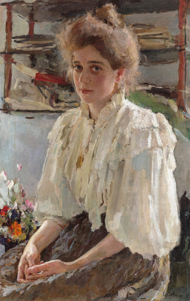 Detail of Portrait of Maria Yakovlevna Lvova, née Simonovich, 1895 by Anonymous