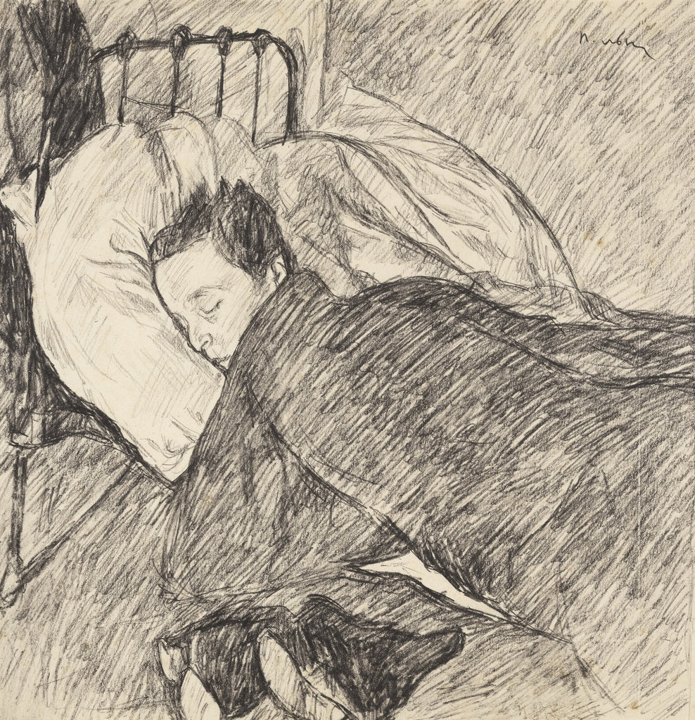 Detail of Osip Mandelstam sleeping by Anonymous