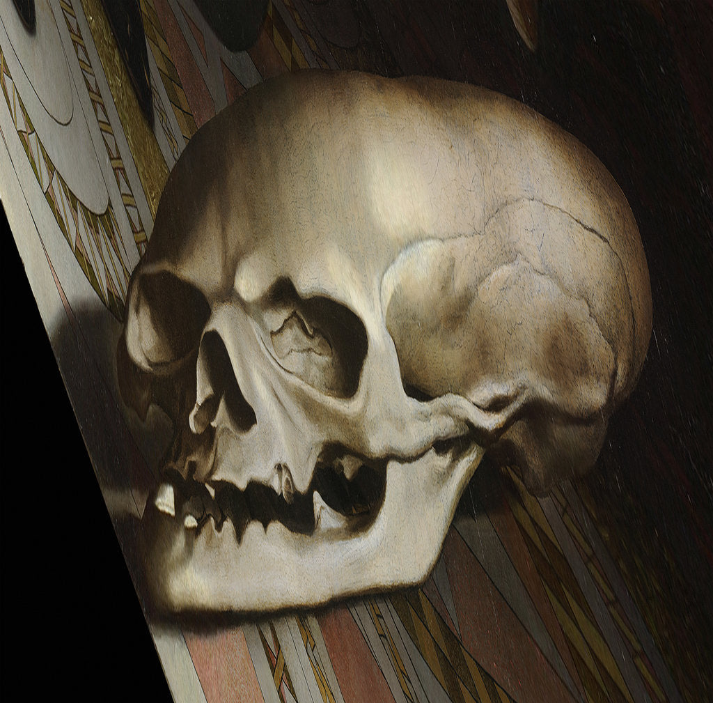 Detail of The anamorphic skull. The Ambassadors (Detail), 1533 by Anonymous