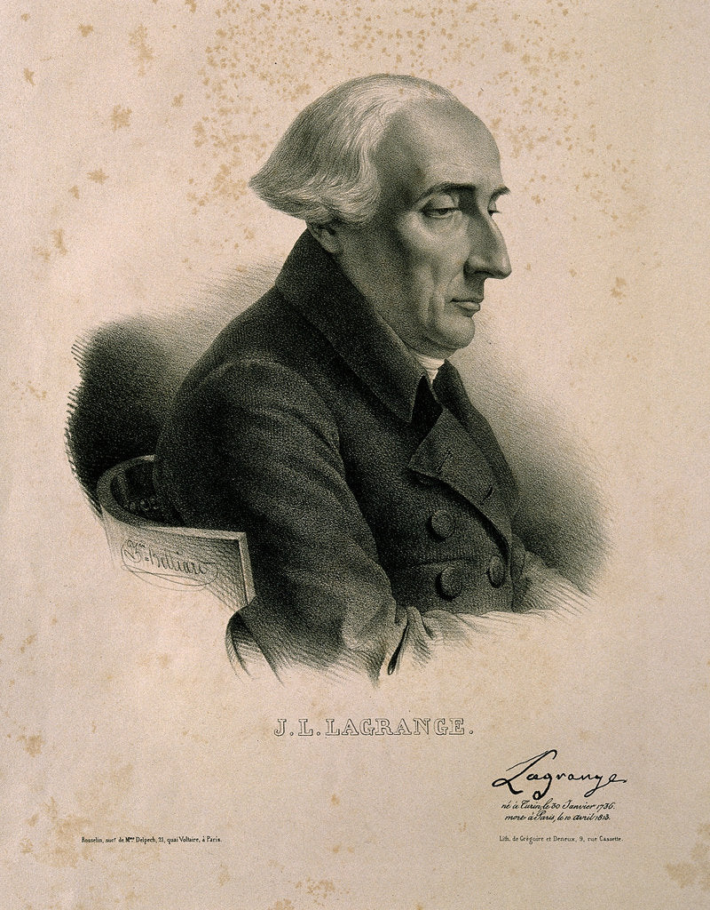 Detail of Portrait of the mathematician Joseph-Louis Lagrange by Anonymous