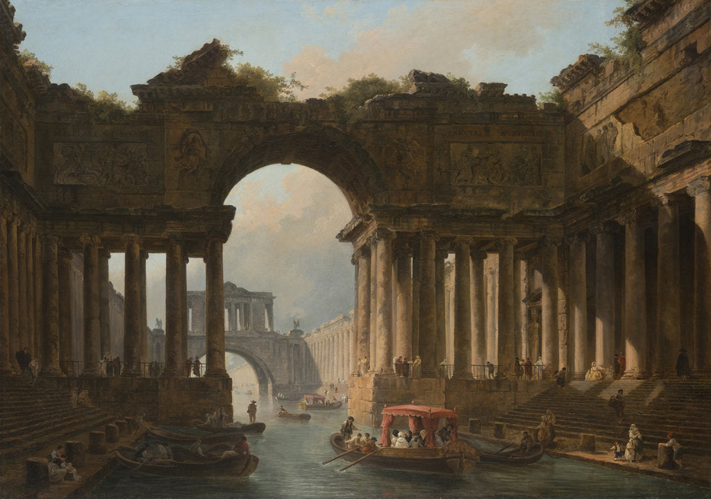 Detail of Architectural Caprice with a Canal, 1783 by Anonymous