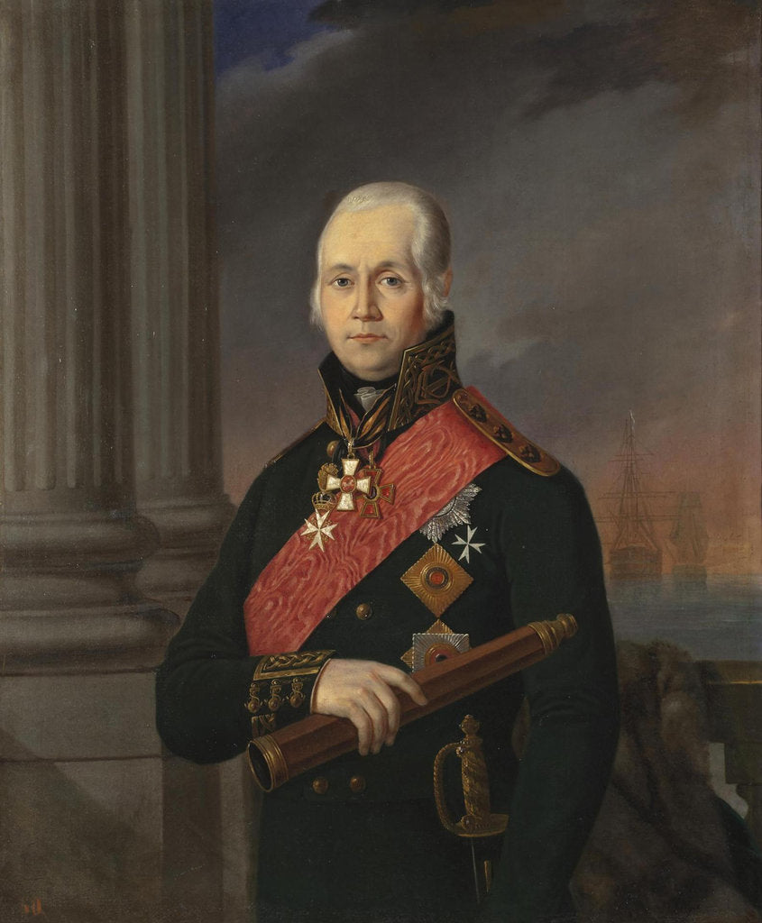 Detail of Portrait of the Admiral Fyodor Fyodorovich Ushakov (1745?1817) by Anonymous