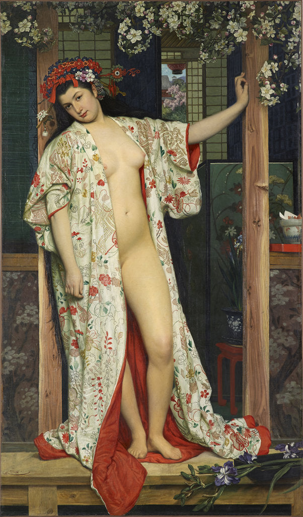 Detail of A Woman in Japan Bath (La Japonaise au bain), 1864 by Anonymous