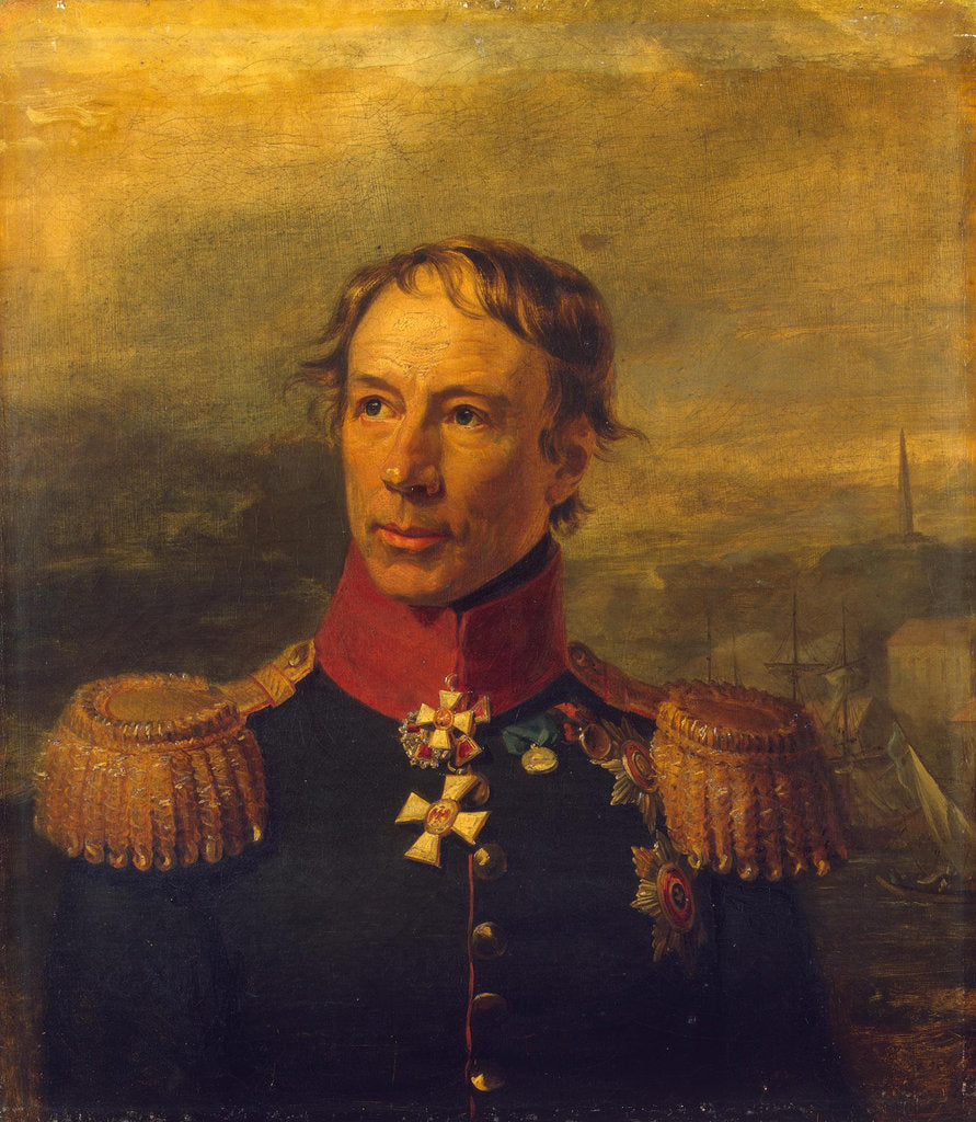 Detail of Portrait of Fabian Gotthard von Steinheil, before 1825 by Anonymous