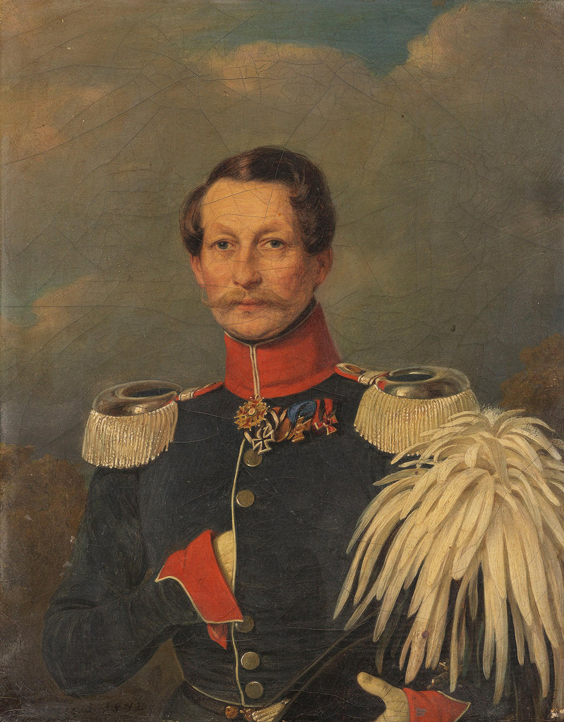 Detail of Portrait of Prince Adalbert of Prussia, 1842 by Anonymous