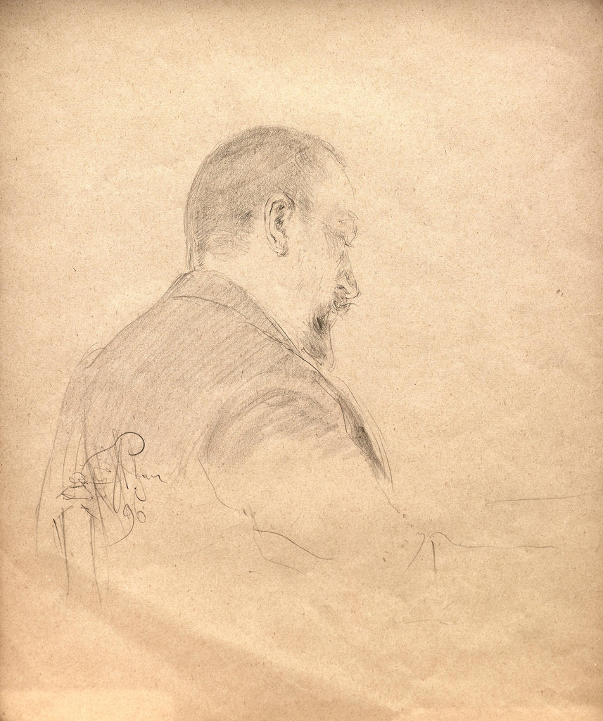 Detail of Portrait of the composer Alexander Glazunov, 1896 by Anonymous