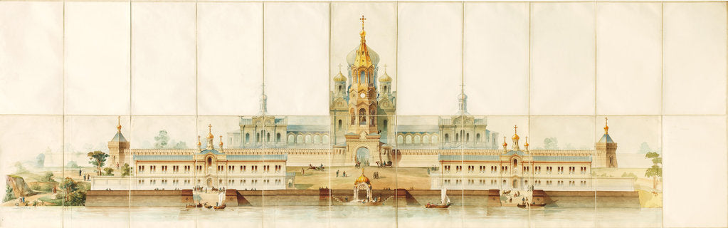Detail of Architectural study for a Russian monastery by Anonymous