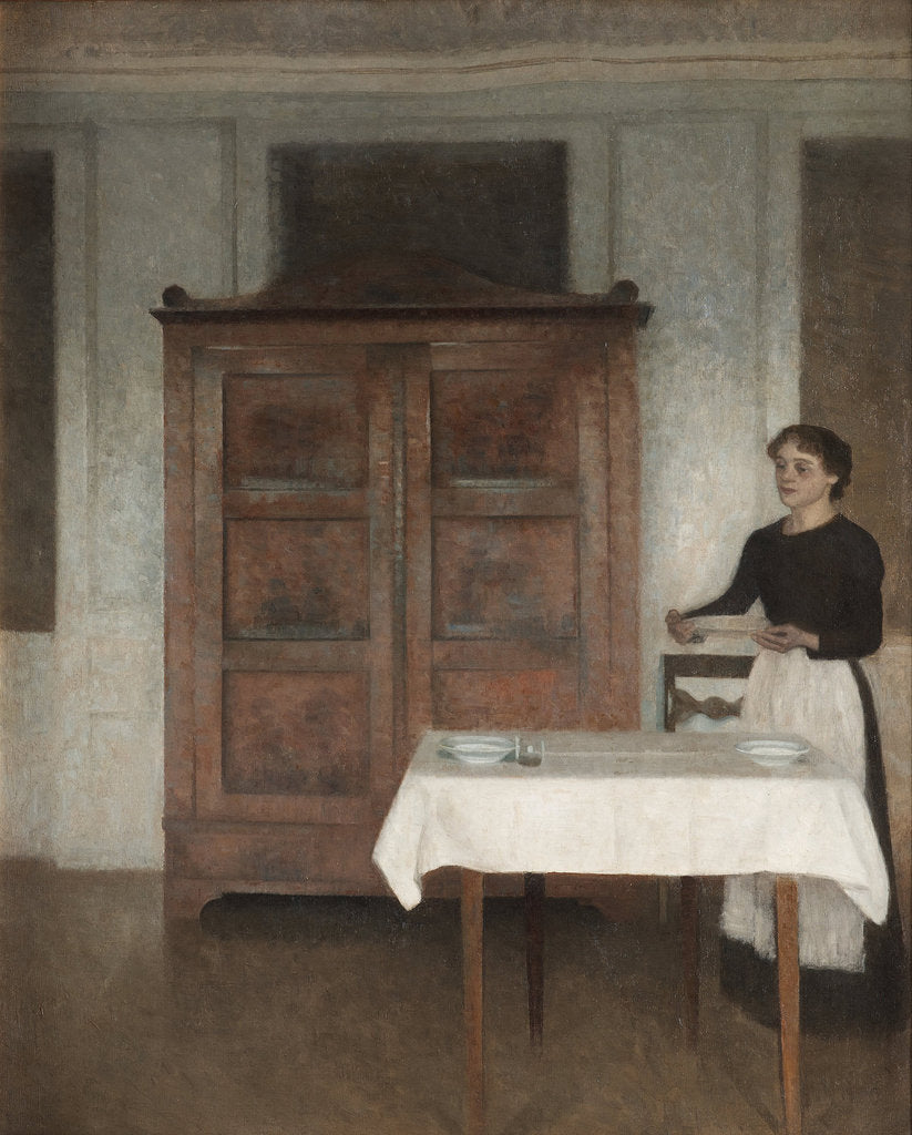 Detail of The maid laying the table, 1895 by Anonymous