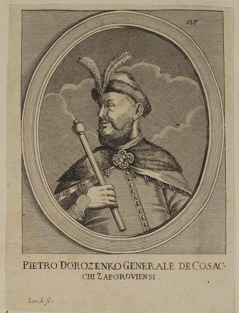 Detail of Petro Doroshenko, Hetman of Right-bank Ukraine, 17th century by Anonymous
