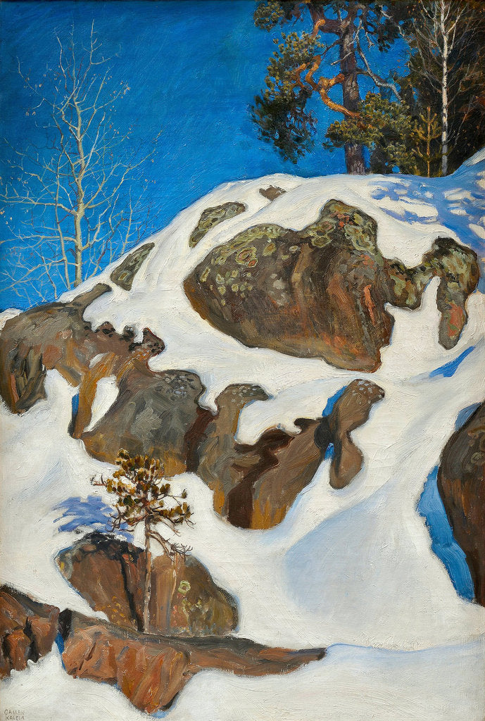 Detail of Snow on the cliffs, 1901 by Anonymous