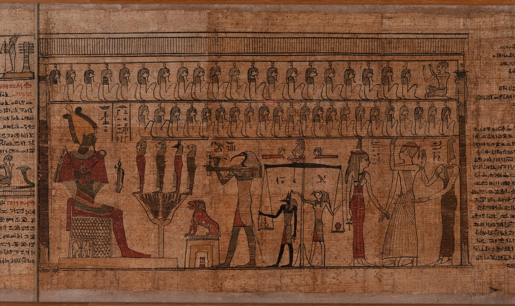 Detail of Ancient Egyptian Funerary Text, 2th century BC by Anonymous