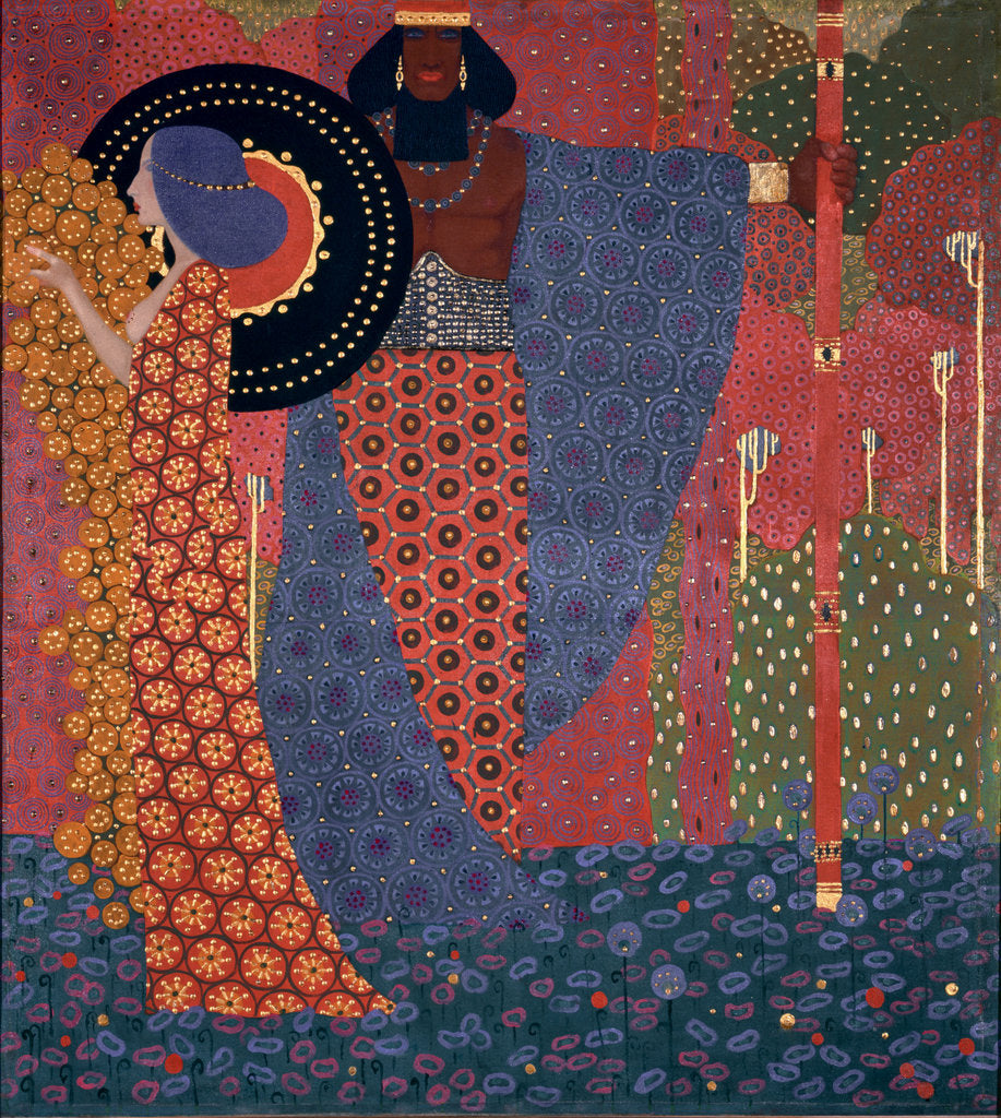 Detail of Princess and Warrior (One Thousand and One Nights Series), 1914 by Anonymous
