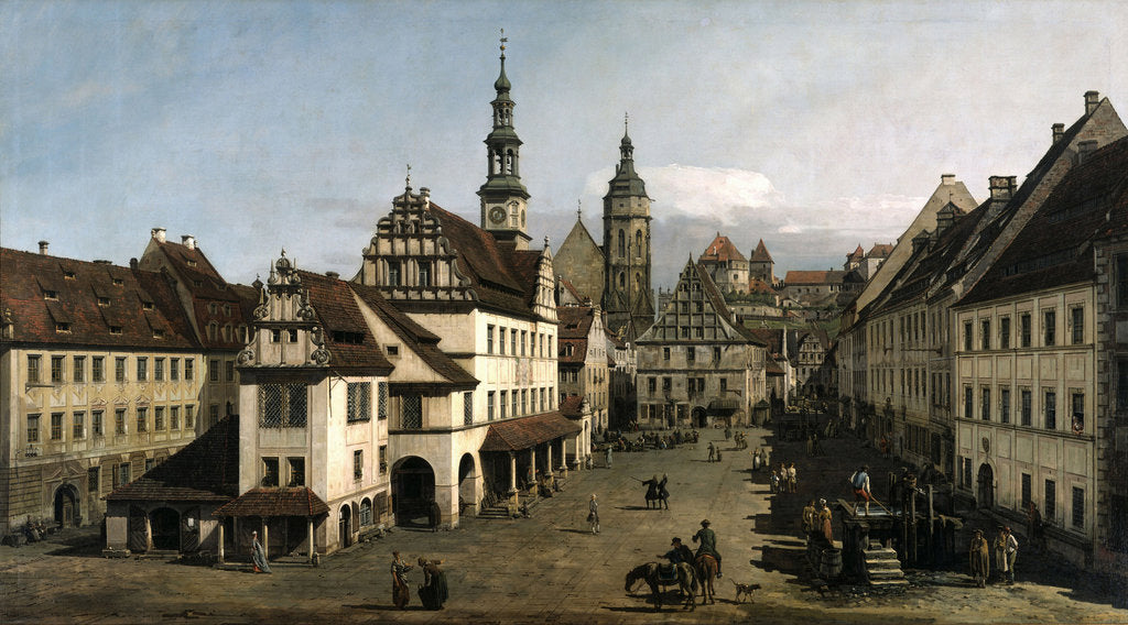 Detail of The Market place in Pirna, 1753-1754 by Anonymous