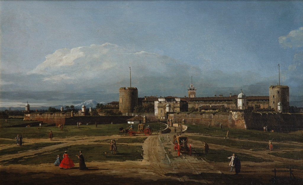 Detail of Castello Sforzesco in Milan, 1744 by Anonymous