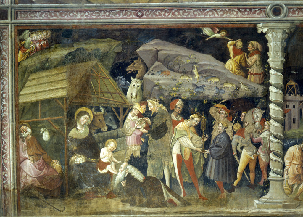 Detail of The Adoration of the Magi (Fresco from the Basilica di San Petronio) by Anonymous