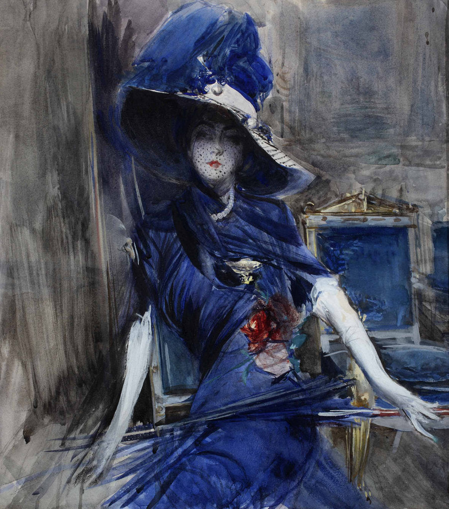 Detail of The Divine in Blue, c. 1905 by Anonymous
