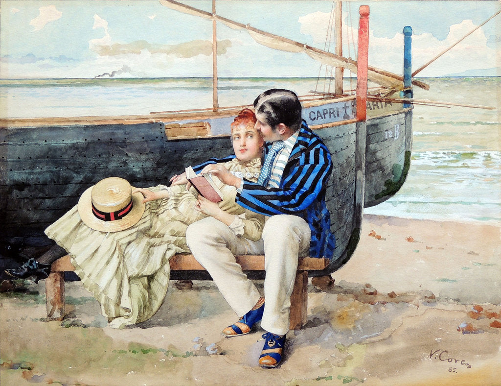 Detail of Honeymoon, 1885 by Anonymous