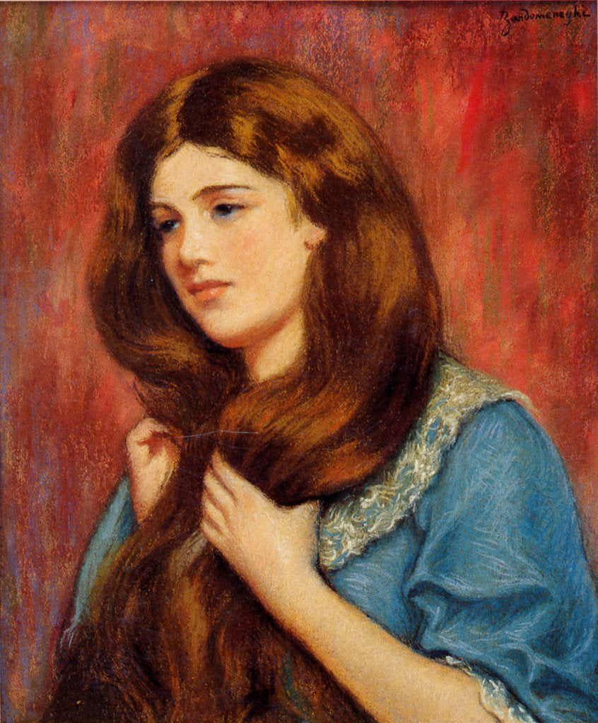 Detail of Portrait of a Girl, c. 1890 by Anonymous