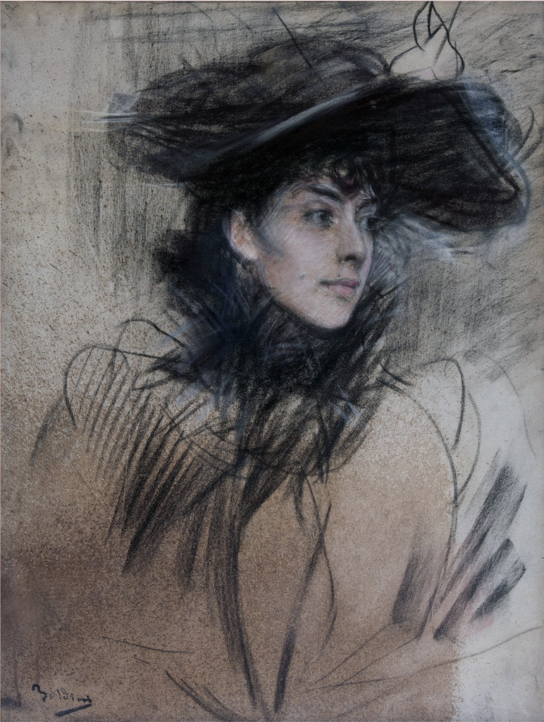 Detail of Portrait of a Young Woman, 1890-1892 by Anonymous