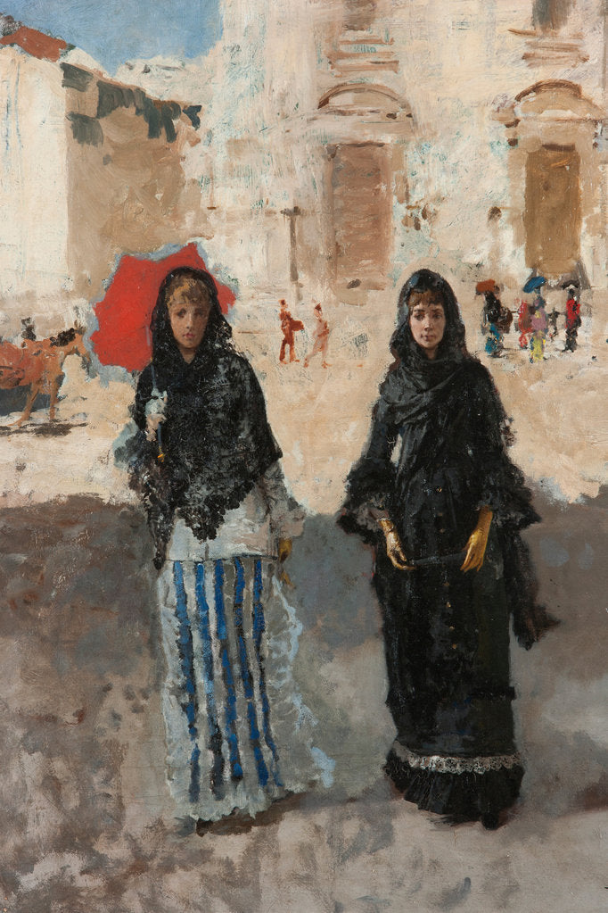 Detail of Leaving the Church, 1870 by Anonymous