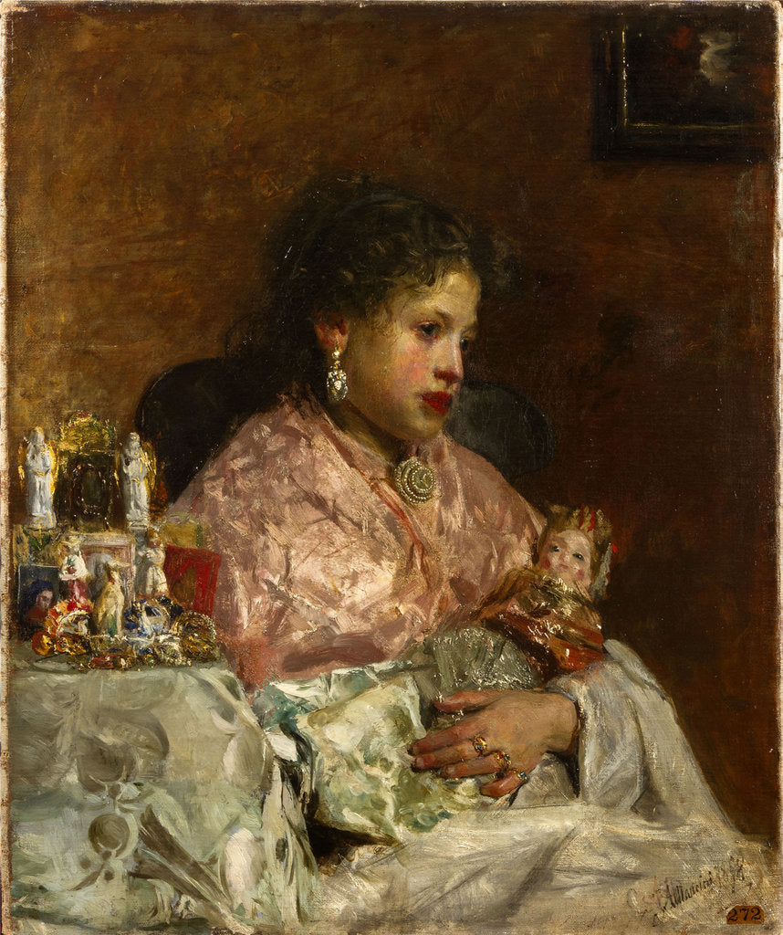 Detail of Le due bambole (The two dolls), 1876 by Anonymous