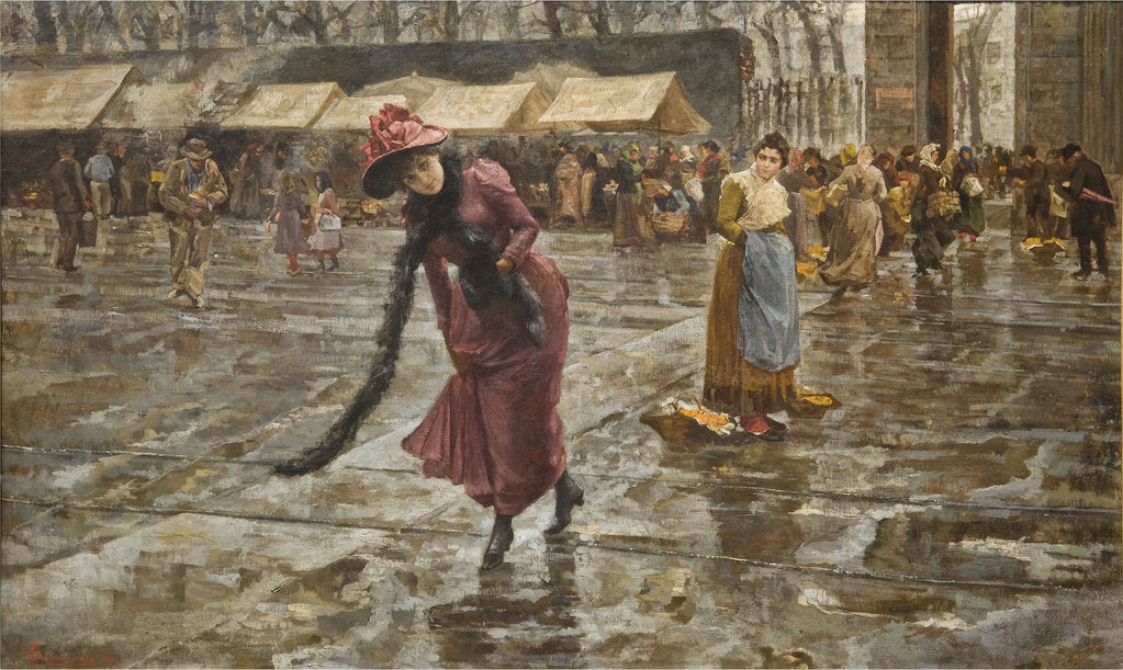 Detail of Behind the City Gate (Fuori di porta), 1891 by Anonymous