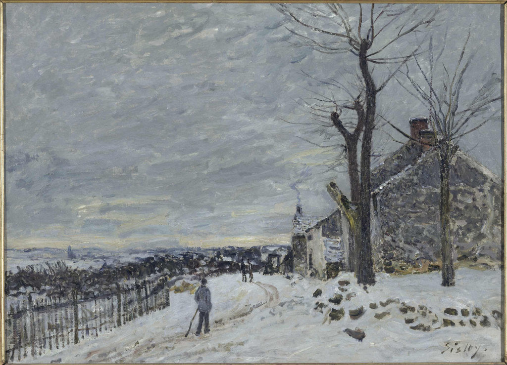 Detail of Snow at Veneux-Nadon, c. 1880 by Anonymous