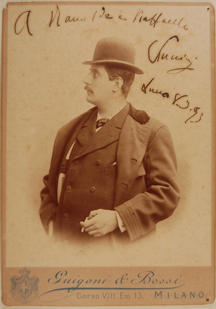 Detail of Portrait of the Composer Giacomo Puccini, 1893 by Anonymous