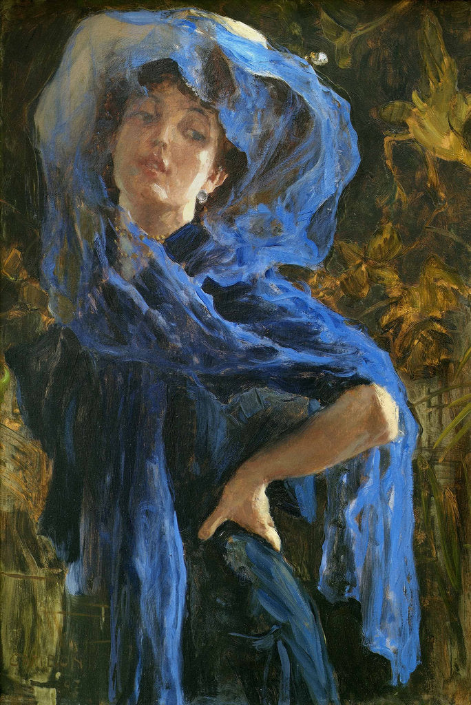 Detail of The blue veil, 1907 by Anonymous