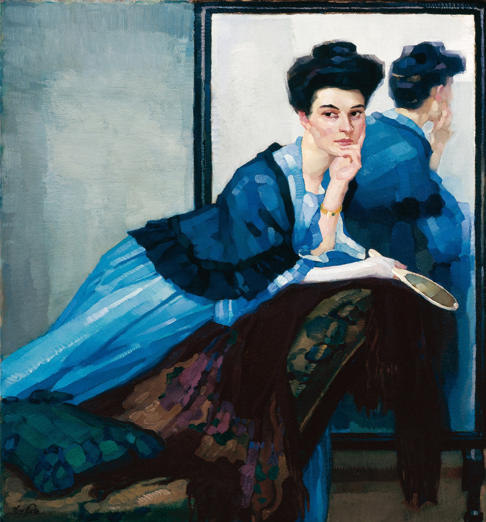 Detail of Lady in Blue, 1908 by Anonymous