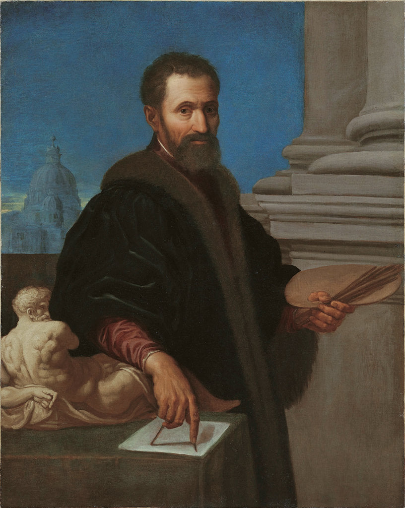 Detail of Portrait of Michelangelo Buonarroti, Early 17th cen by Anonymous
