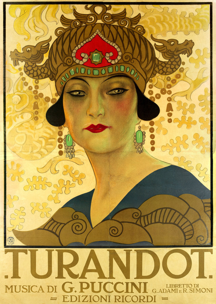 Detail of Poster for the opera Turandot at the Teatro alla Scala, 1926 by Anonymous