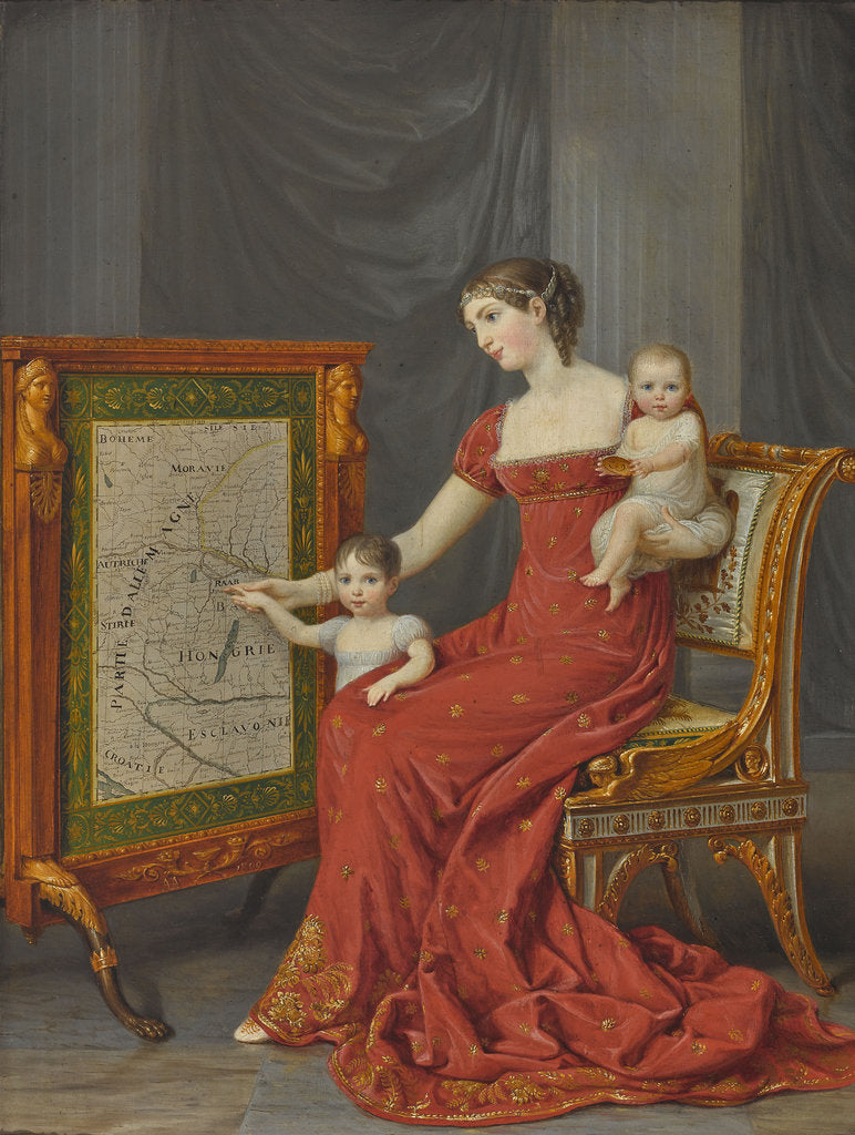 Detail of Princess Augusta, Madame de Beauharnais, Duchess of Leuchtenberg, with her Daughters Jos by Anonymous
