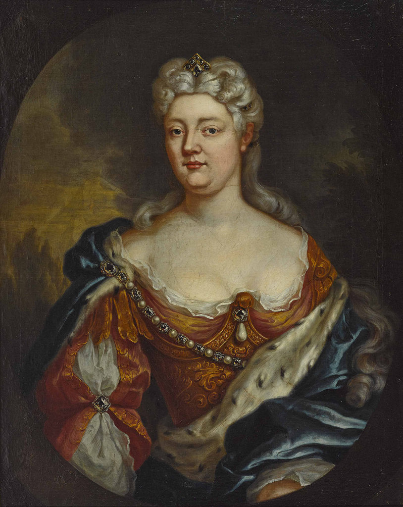 Detail of Countess Palatine Caroline of Nassau-Saarbrücken, c. 1725 by Anonymous