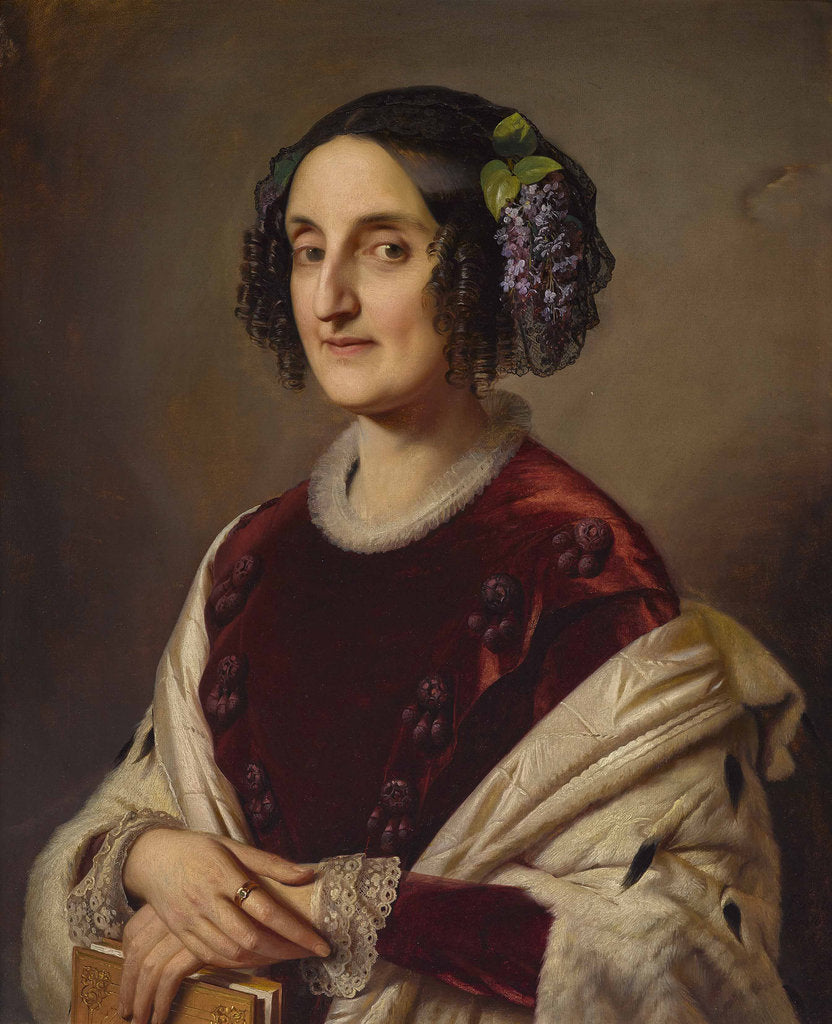 Detail of Princess Maria Ferdinanda of Saxony, Grand Duchess of Tuscany, 1851 by Anonymous